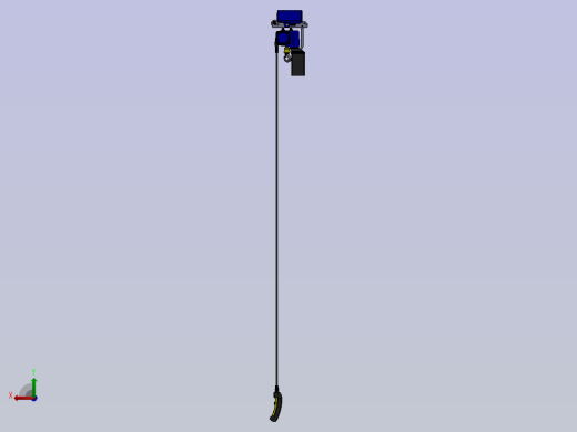 电动葫芦三维图后视缩略图