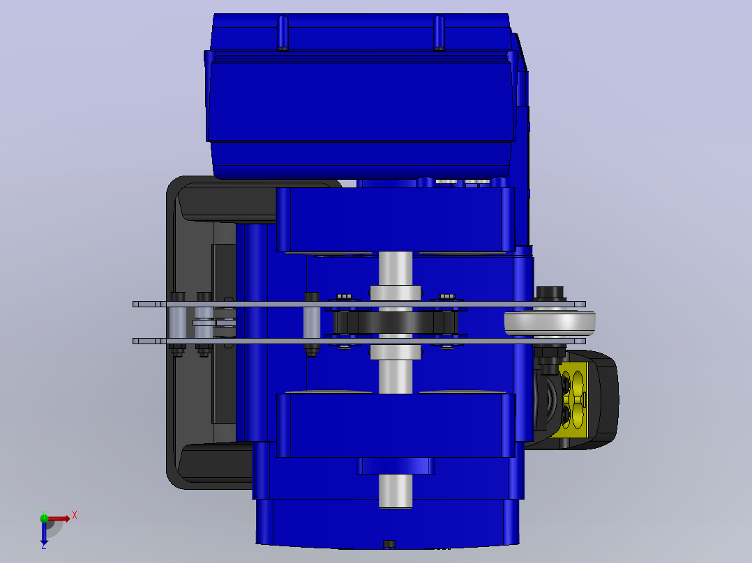 电动葫芦三维图俯视图