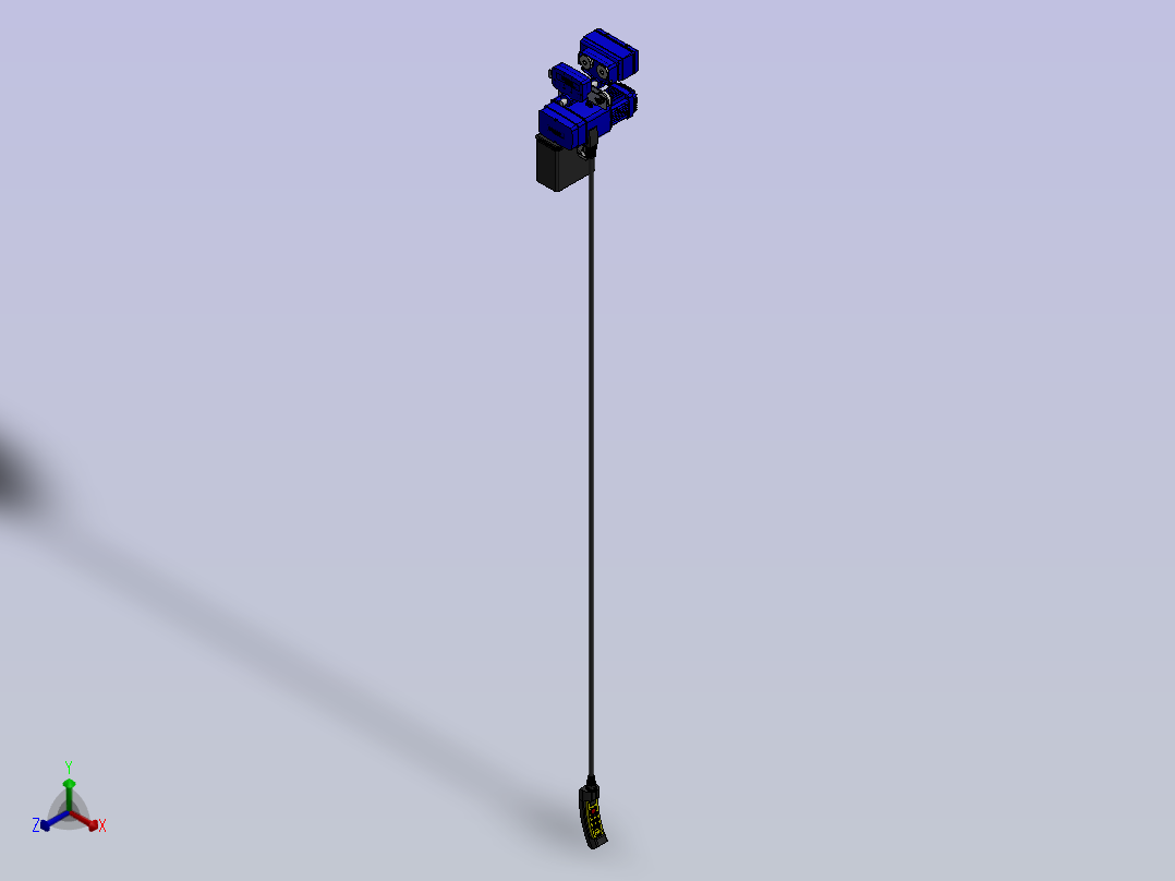 电动葫芦三维图正等轴测图