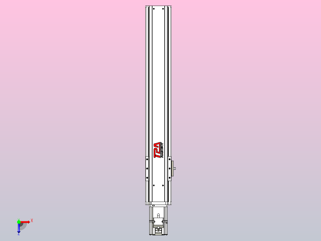 日规模组半封闭丝杆TPA-HNR-85S-1610C-L450-M-C-P20-N3俯视图