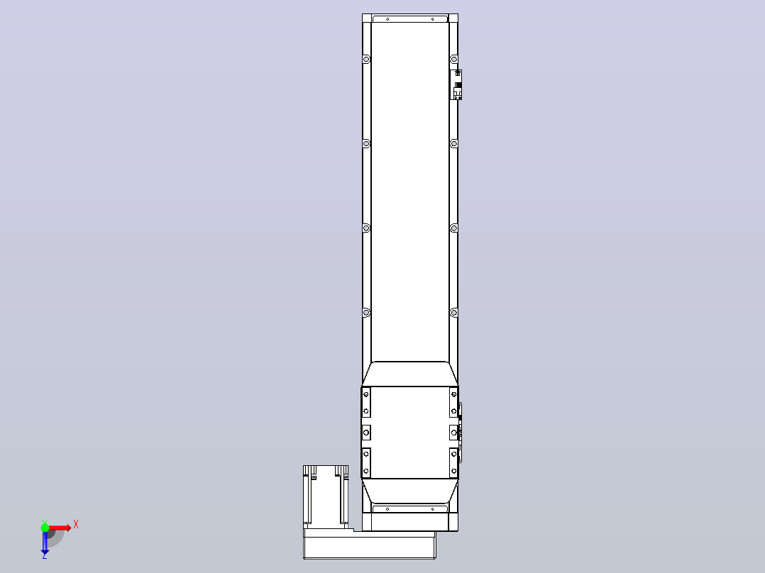 滚珠丝杠直线轴内置导轨TPA-GCR-170-2510C-L600-MR-M75-N3俯视图