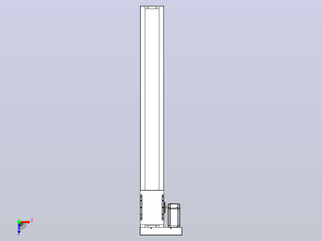 滚珠丝杠直线轴带导轨全封闭TPA-HCR-120D-1610C-L900-MR-C-P40-N3俯视图