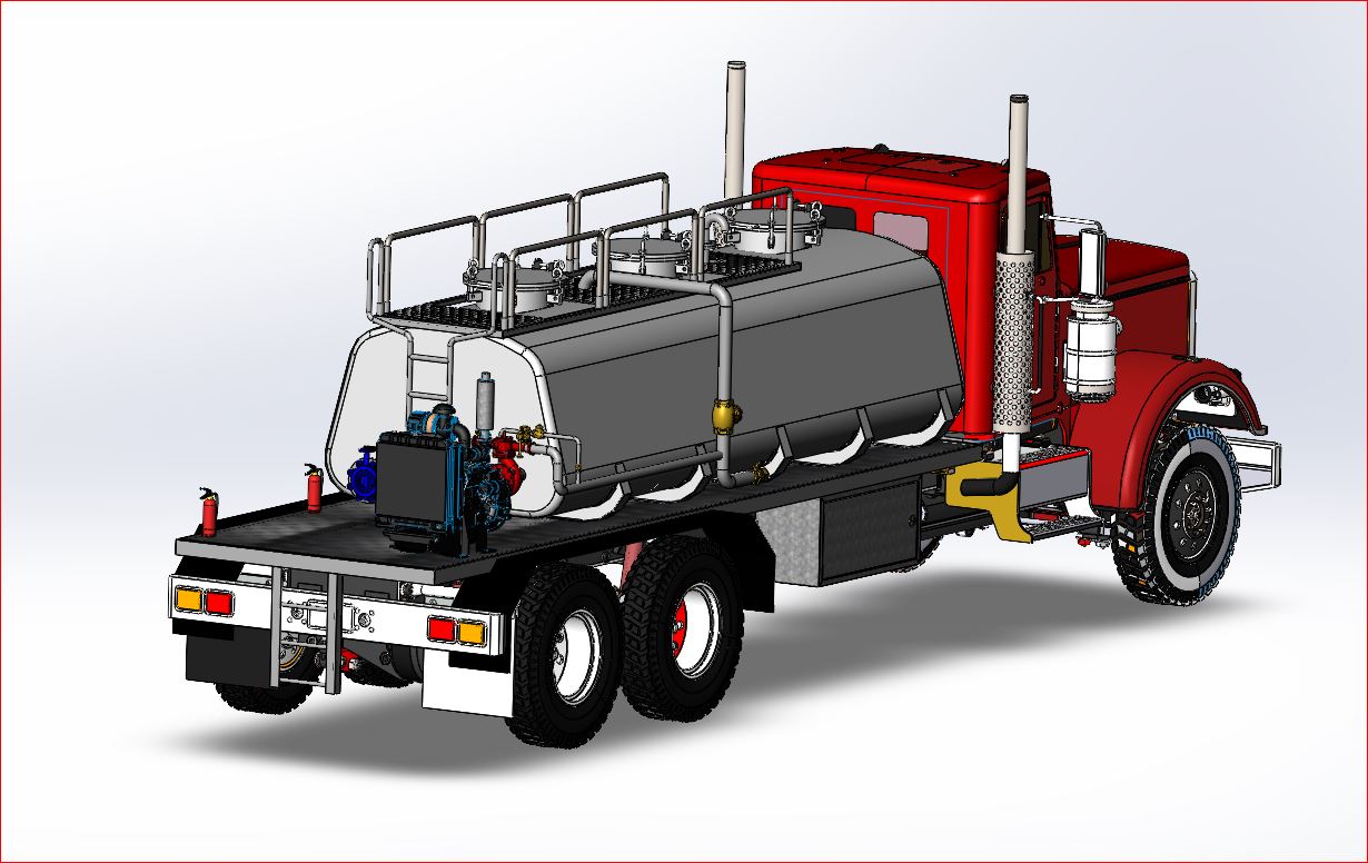 泡沫消防卡车3D图纸 Solidworks设计