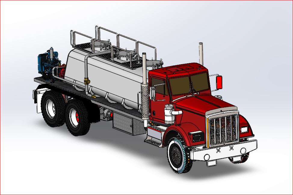 泡沫消防卡车3D图纸 Solidworks设计