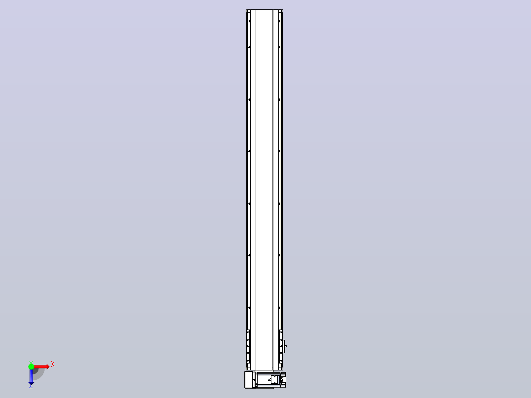 皮带直线轴半封闭可选导轨TPA-HNB-140D-120-L1150-LU-C-P40-N3俯视图