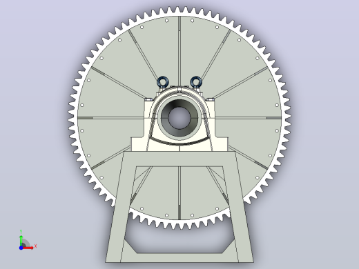 球磨机石头破碎机ball-mill-crusher-machine-模型格式为 stp前视缩略图