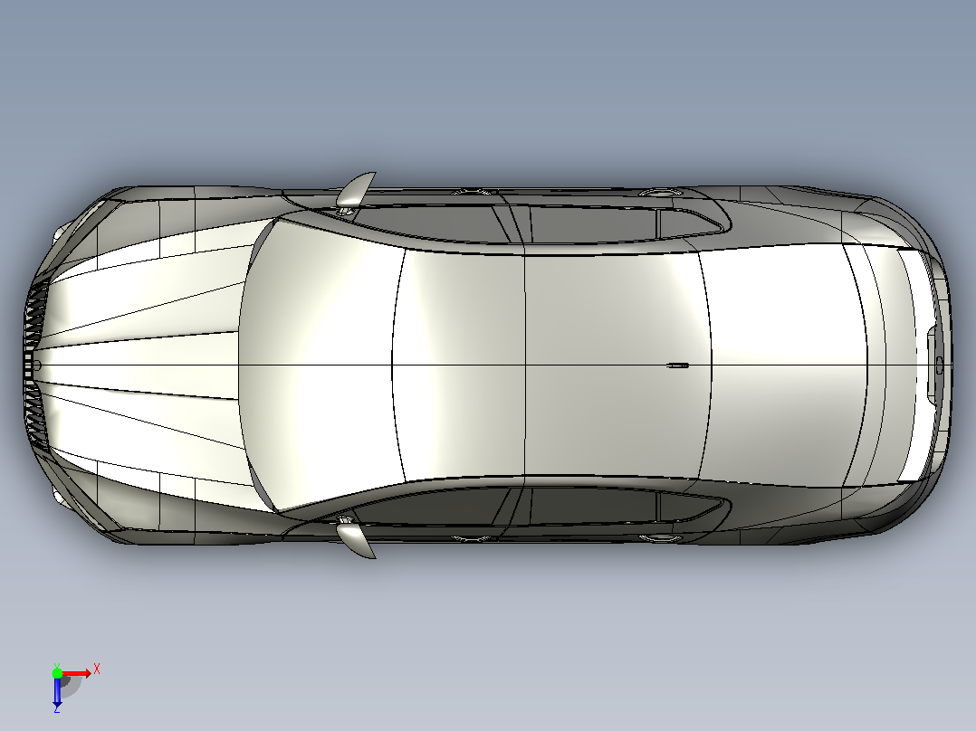 23-斯柯达 速派 SolidWorks stp俯视图
