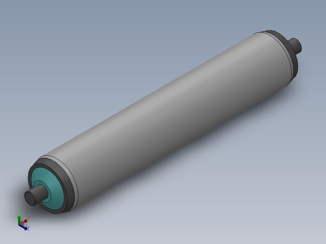 1200系列 泛用型输送辊筒[1.200.SDC.AMA-200]正等轴测图