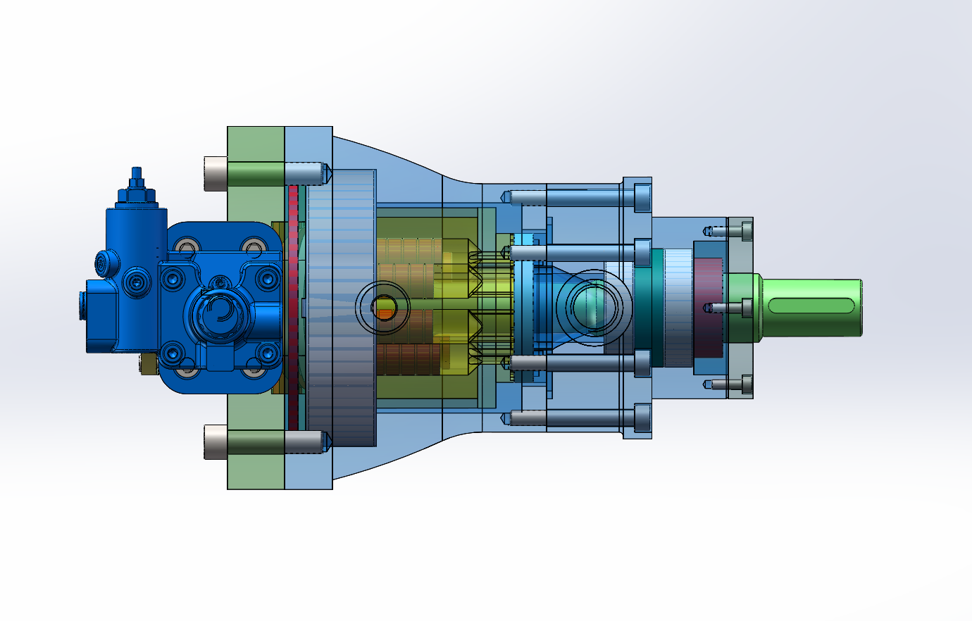 78mlr斜盘式恒压柱塞变量泵设计（SW+CAD+说明书）
