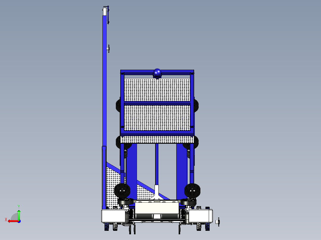 游戏比赛机器人3D模型 stp后视图