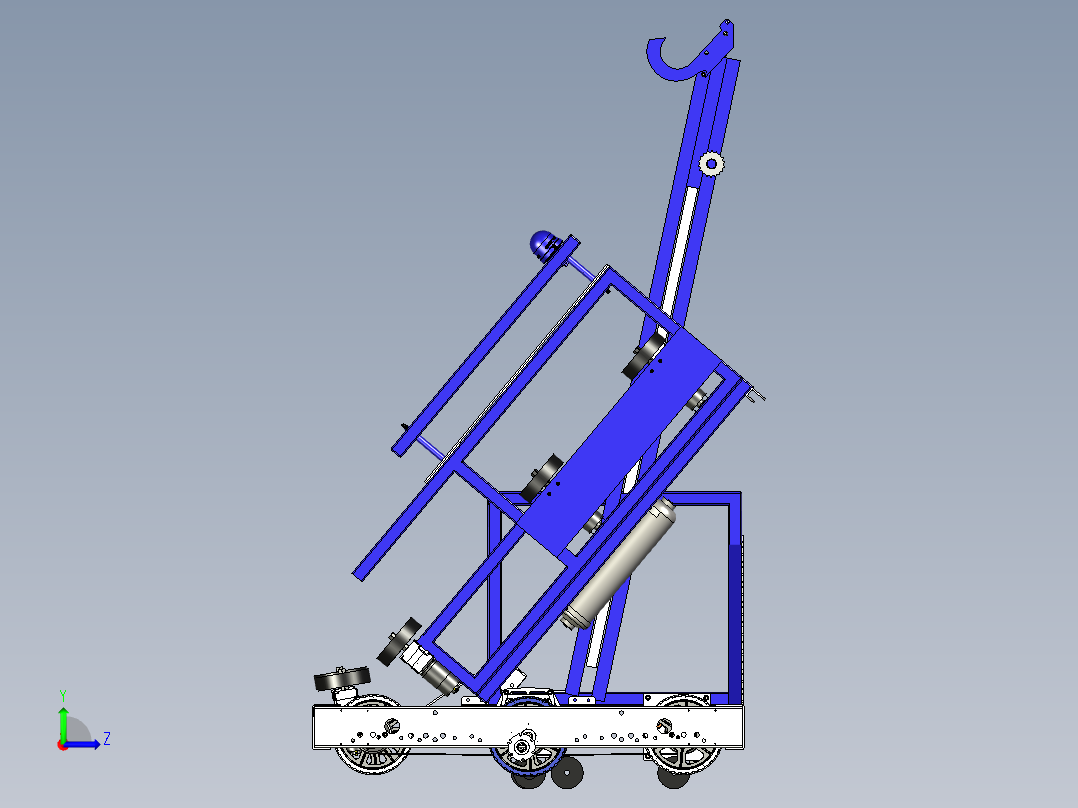 游戏比赛机器人3D模型 stp左视图