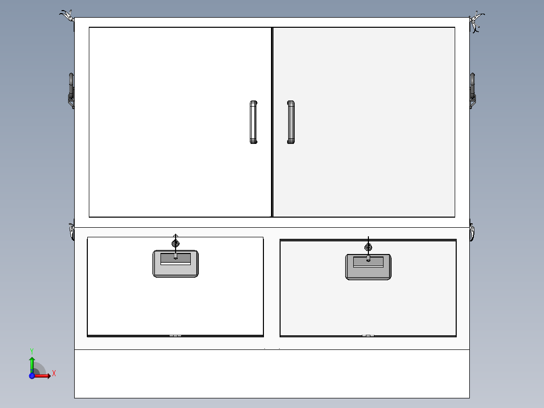 屏蔽柜屏蔽箱前视图