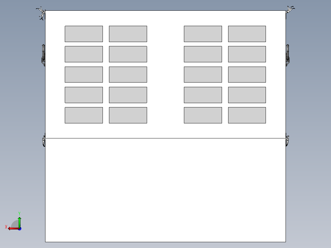 屏蔽柜屏蔽箱后视图