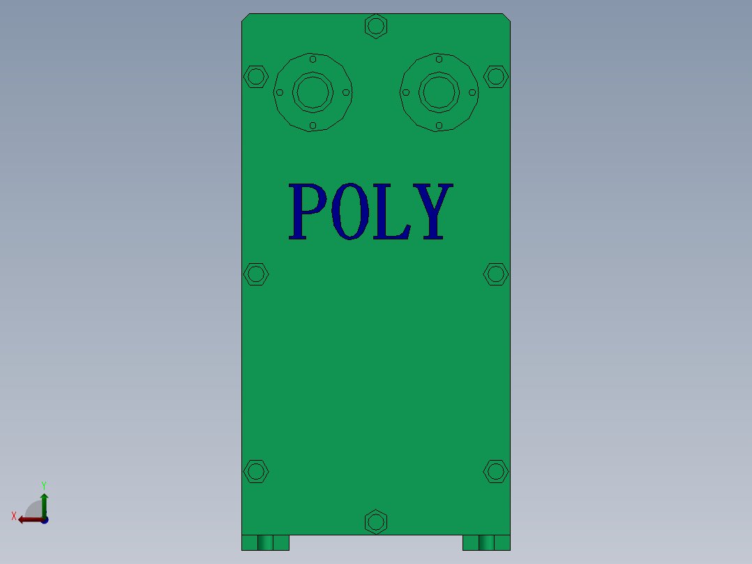 板式冷却器（POLY）后视图