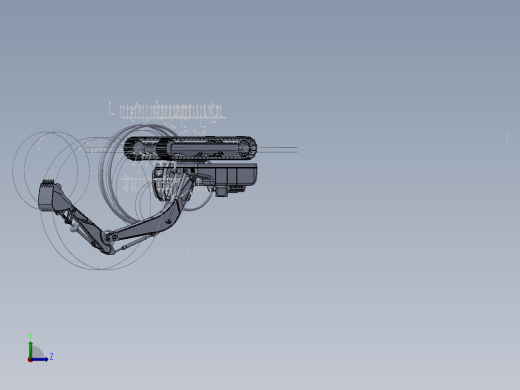 轮式挖掘机左视缩略图