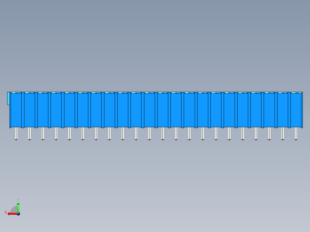 DEGSON DG302 系列 5.0 接线端子-DG302-5.0-22P-12-00AH后视图