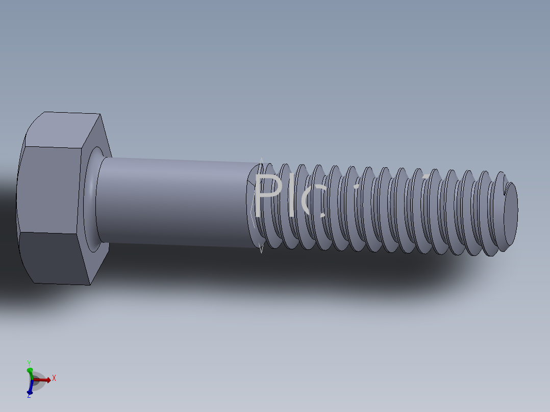 UNC 六角螺栓-Hex Bolt 0.250-20 x 1.250.SLDPRT