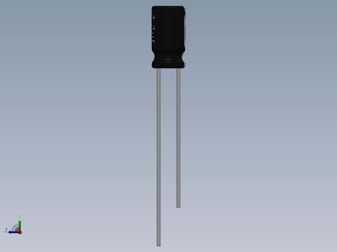 电容器 二极管 电阻器-Capacitor 2.2uF-50V右视图