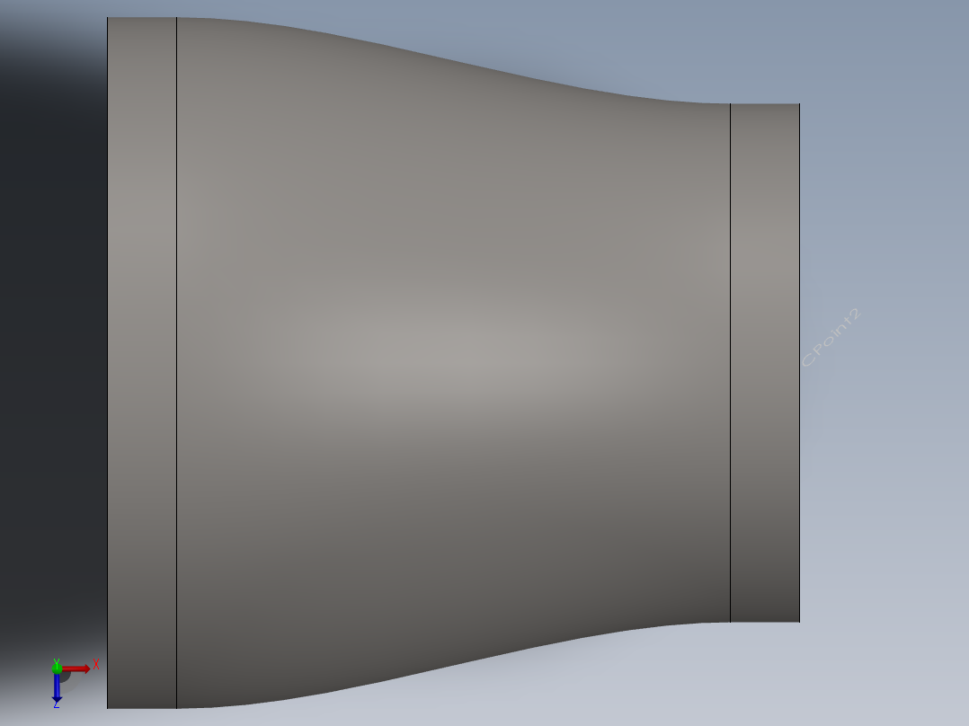 hvac round reducer俯视图