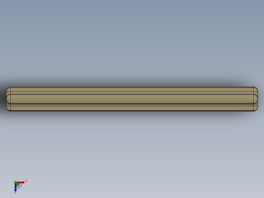 乐高机械组车桥-3706 Tan Technic Axle 6俯视图