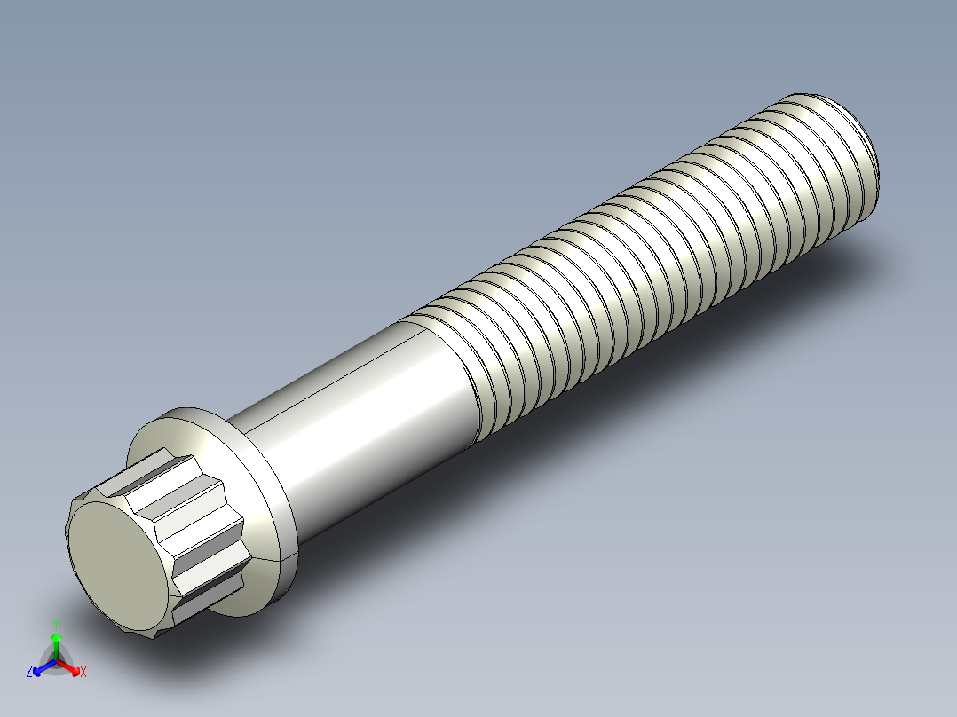 1_4in-28法兰头螺钉-1-4in-28 1.5long 12-point screws.IGS