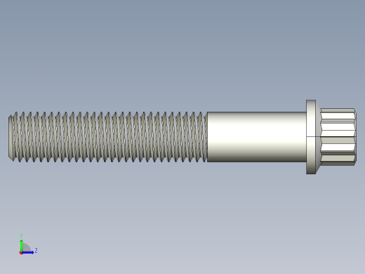 1_4in-28法兰头螺钉-1-4in-28 1.5long 12-point screws.IGS左视缩略图