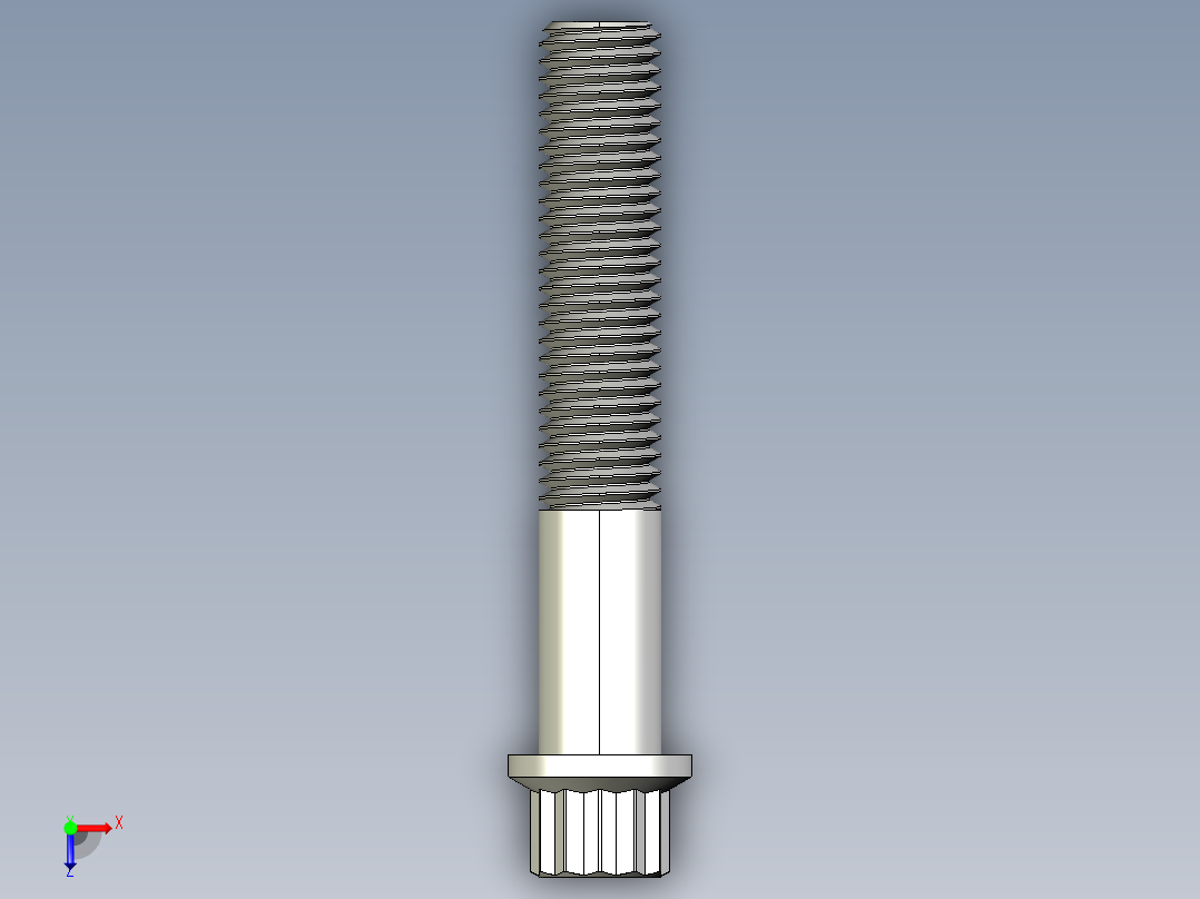 1_4in-28法兰头螺钉-1-4in-28 1.5long 12-point screws.IGS俯视图