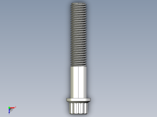 1_4in-28法兰头螺钉-1-4in-28 1.5long 12-point screws.IGS俯视缩略图