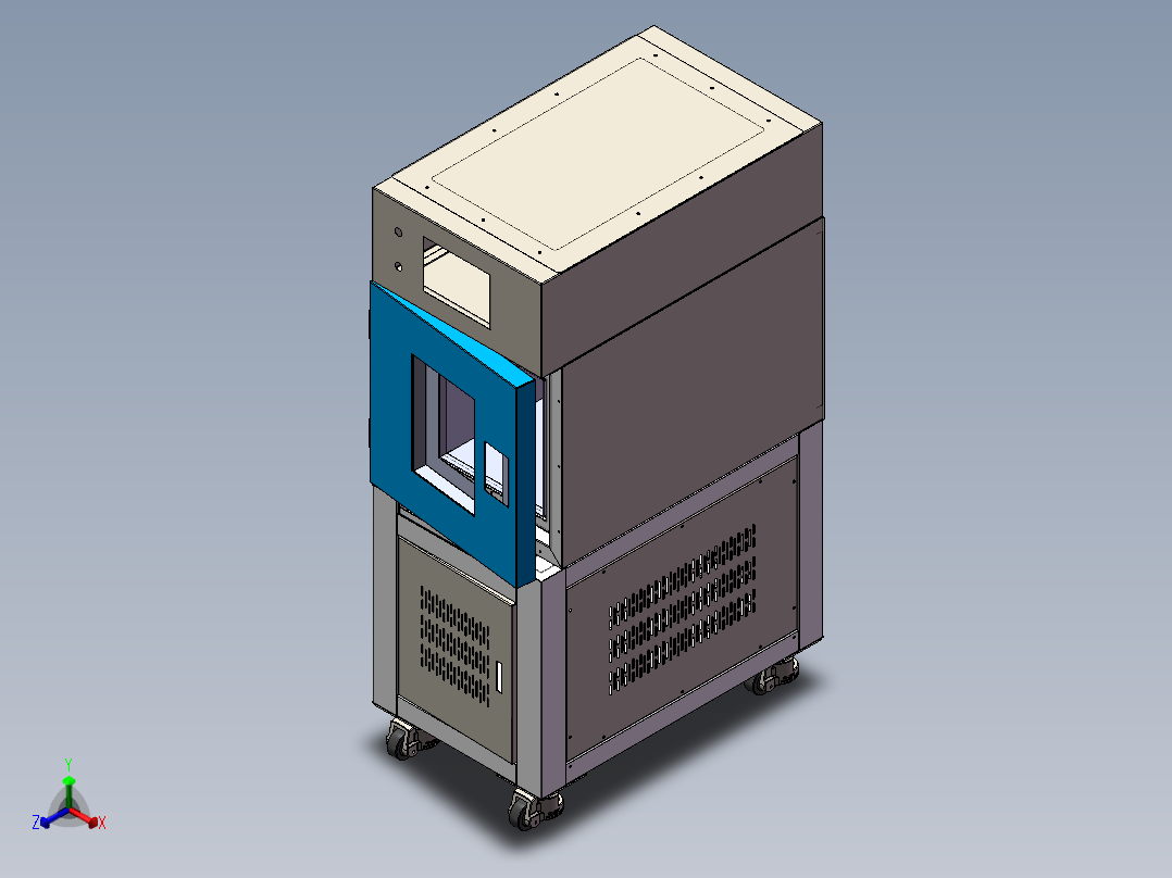 环境试验箱钣金正等轴测图