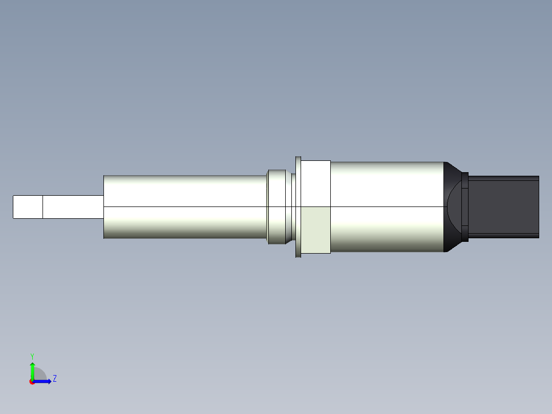 超声波设备TH-125mm-4.92in-SS-OUTPUT-2-wire-DC-DIN-CONNECTOR-BSP-THREAD-ATEX左视图