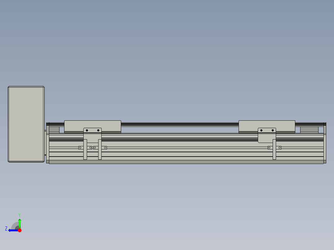 直线模组WG-LHB12-S300-RU设计图纸右视图