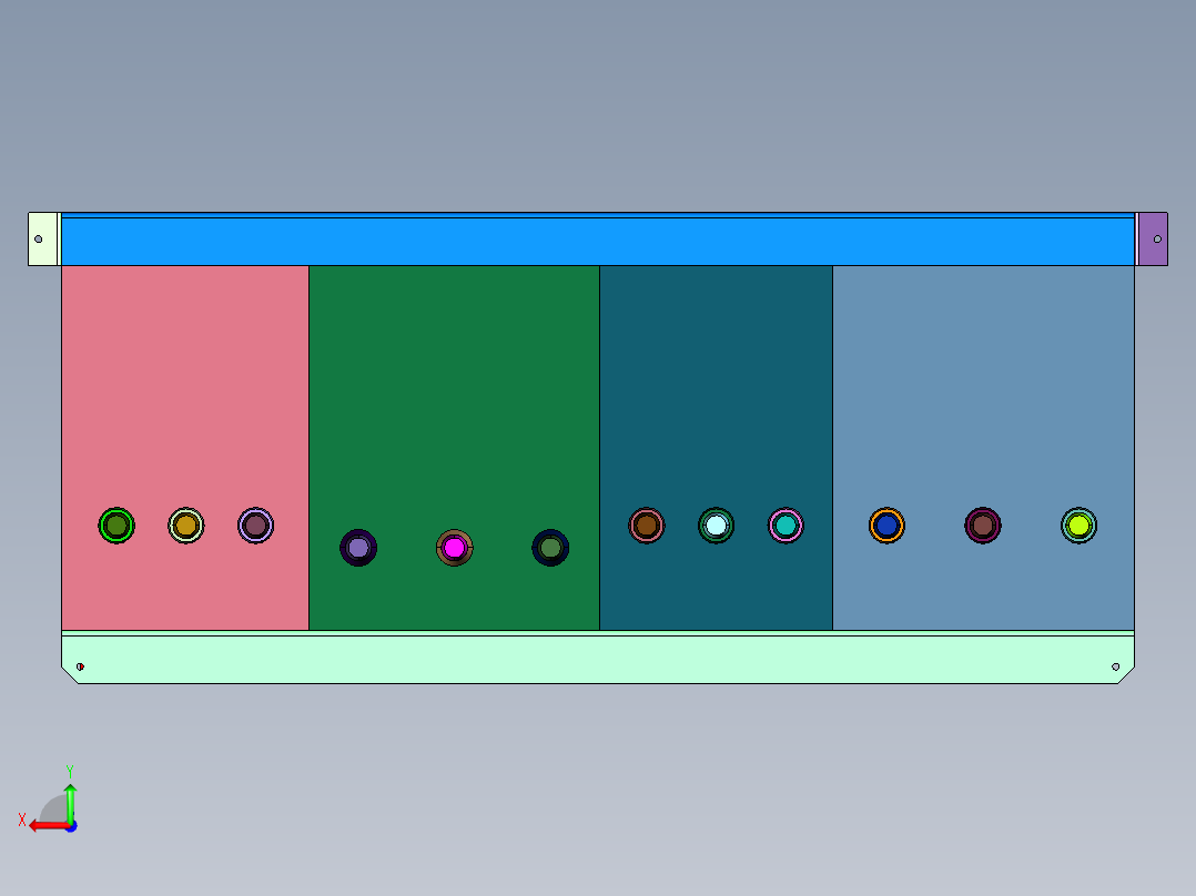 高压交流全封闭气体绝缘环网柜后视图