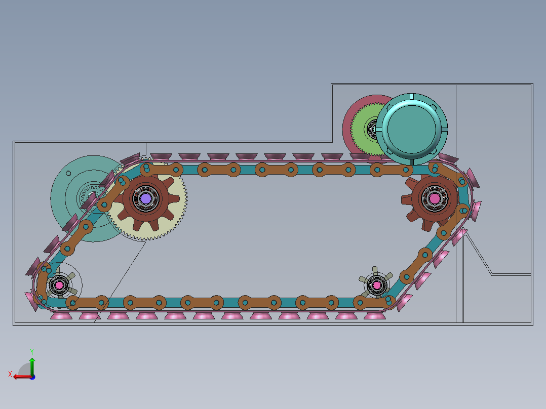 板栗切口机三维后视图