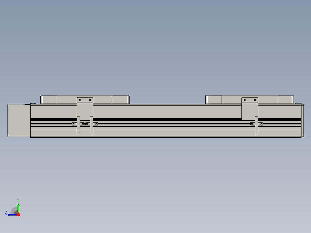 直线模组LHC14-S300-R设计图纸右视图
