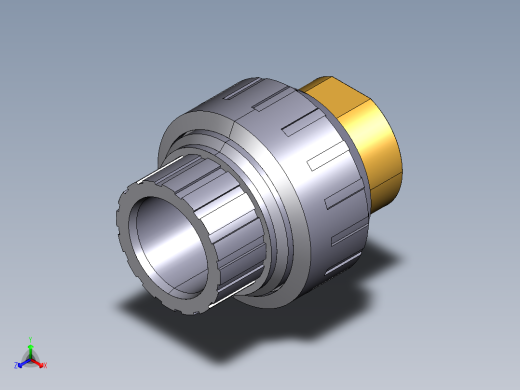 15BIFOV 适配器会在PVC-U 黄铜溶剂焊接插座D和BSP螺纹黄铜母端R O型圈橡胶正等轴测缩略图