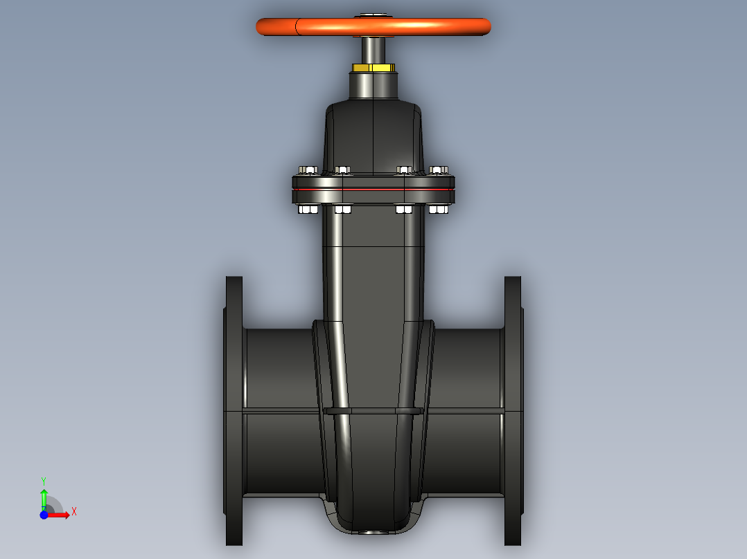 不锈钢闸阀8前视图