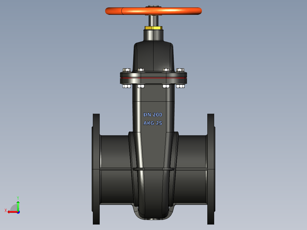 不锈钢闸阀8后视图