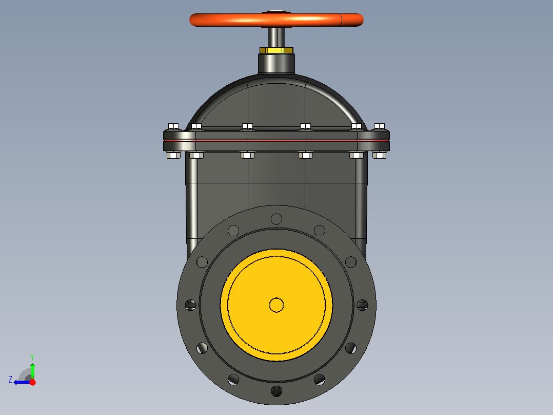 不锈钢闸阀8右视图