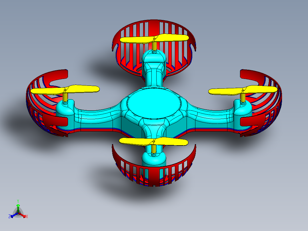 无人机正等轴测图