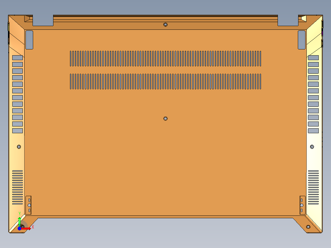 冲压笔记本电脑D壳铣避位程序模型前视图