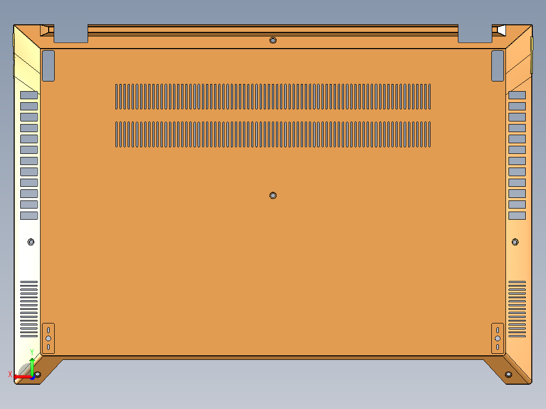 冲压笔记本电脑D壳铣避位程序模型后视图