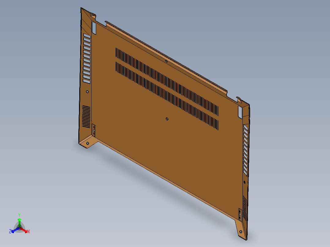 冲压笔记本电脑D壳铣避位程序模型正等轴测图