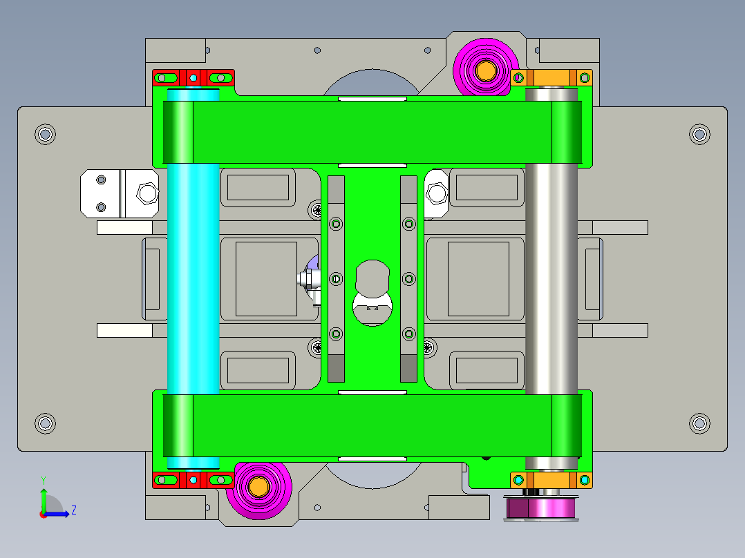 顶升皮带线设计左视图