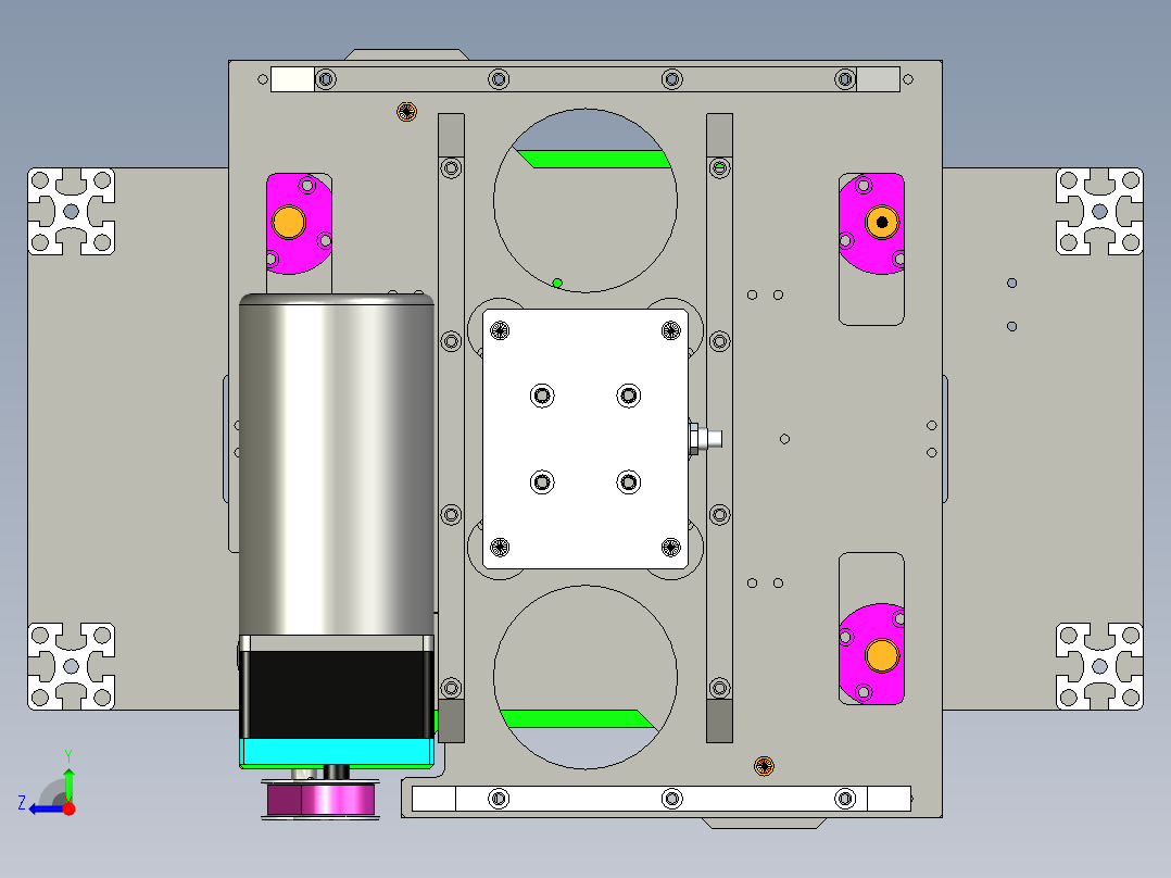 顶升皮带线设计右视图