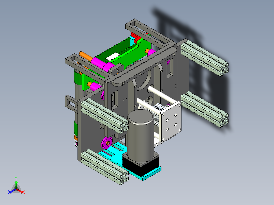 顶升皮带线设计正等轴测图