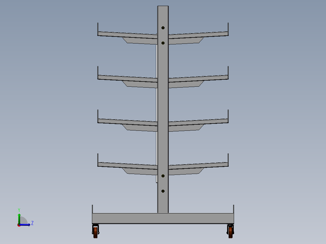 货架、商场衣服架左视图