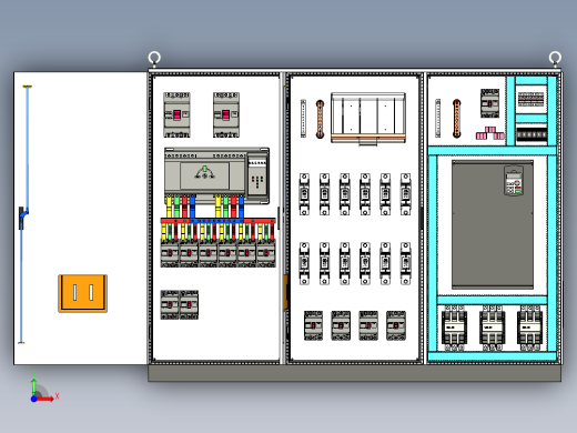 三柜组装刀开关变频器星三角控制柜前视缩略图
