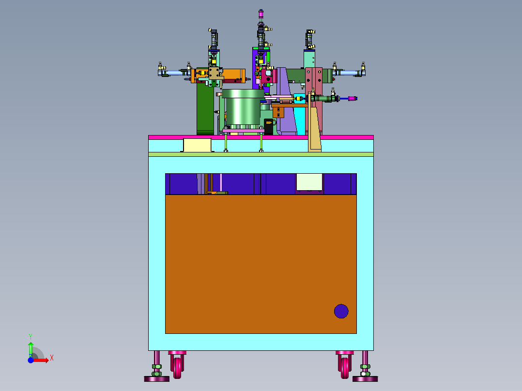 膜片的自动点焊装置前视图