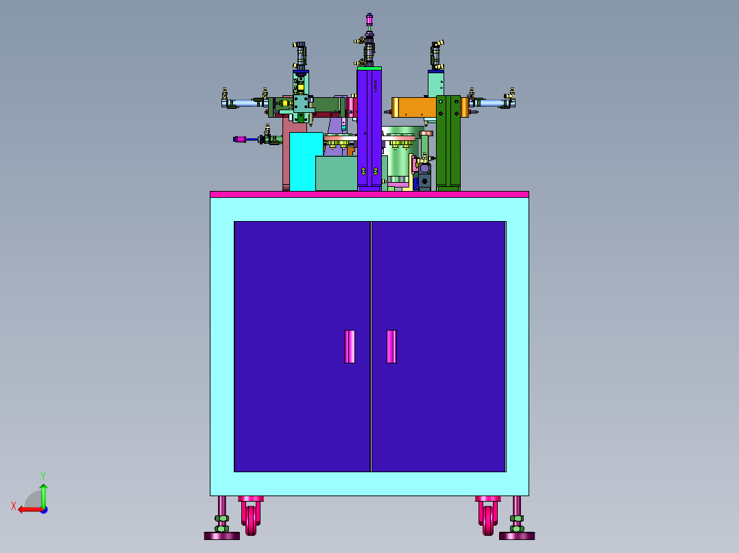 膜片的自动点焊装置后视图