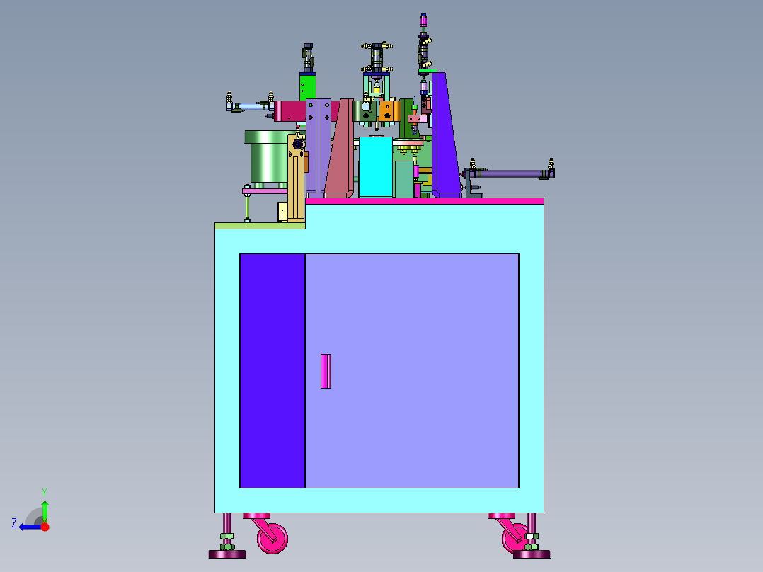 膜片的自动点焊装置右视图